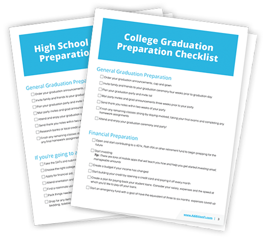 High School and College Grad Prep Checklist