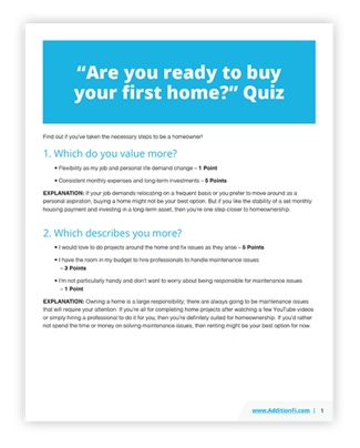 Are you ready to buy your first home?