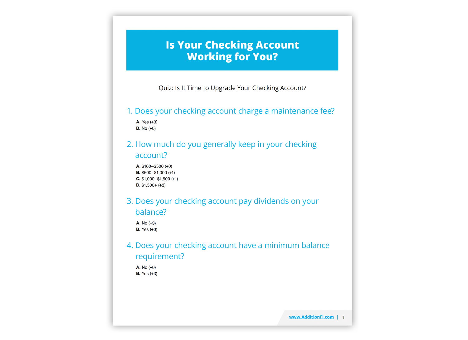 Free Quiz: Is It Time to Upgrade Your Checking Account? 